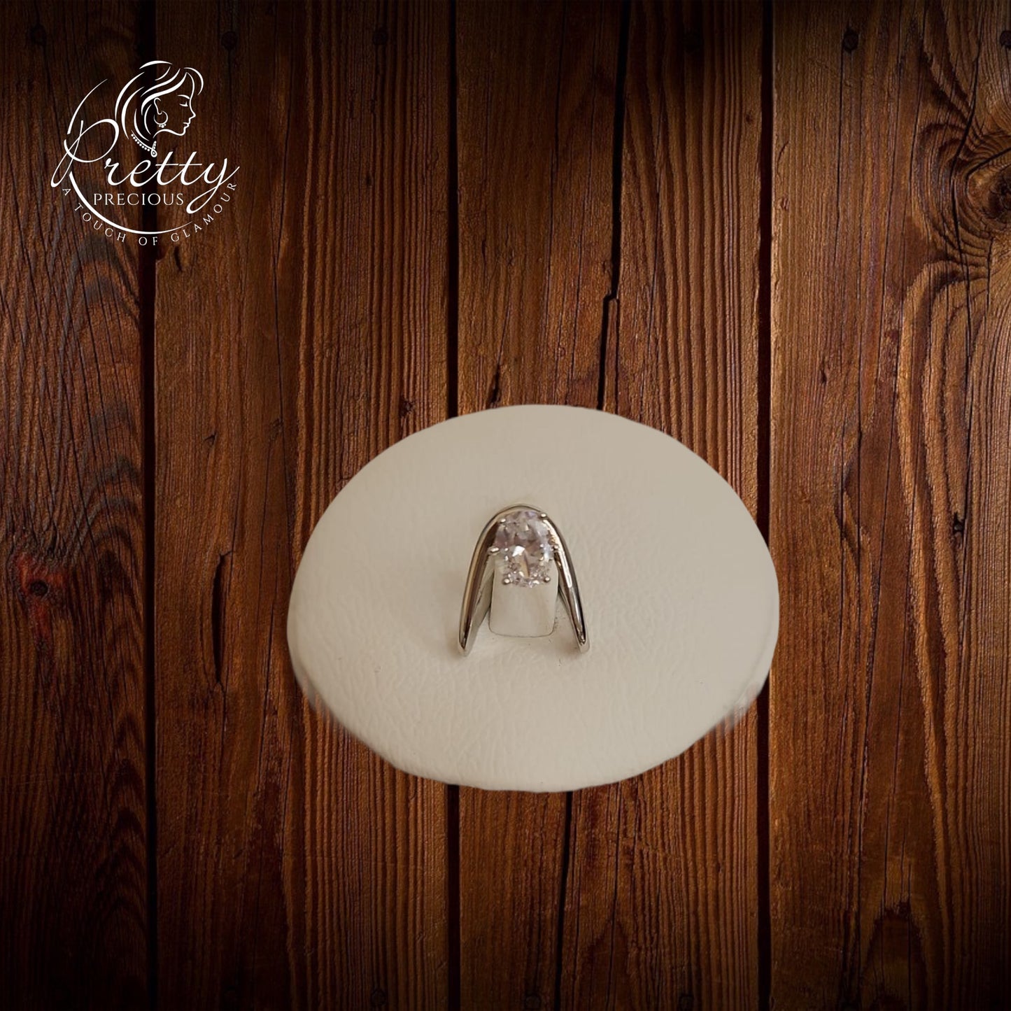 436918 Cz Adjustable Ring Silver