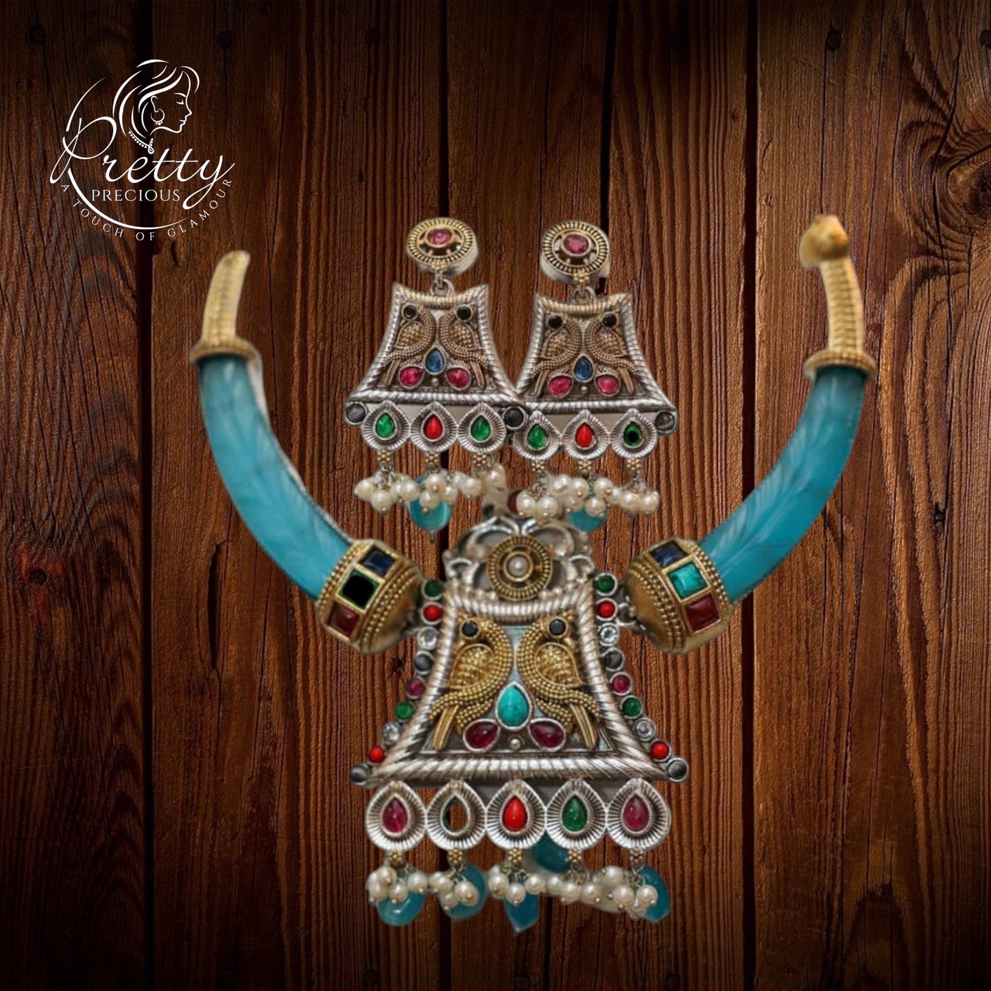 804146 Traditional Hasli-style Necklace With Oxidised Plating