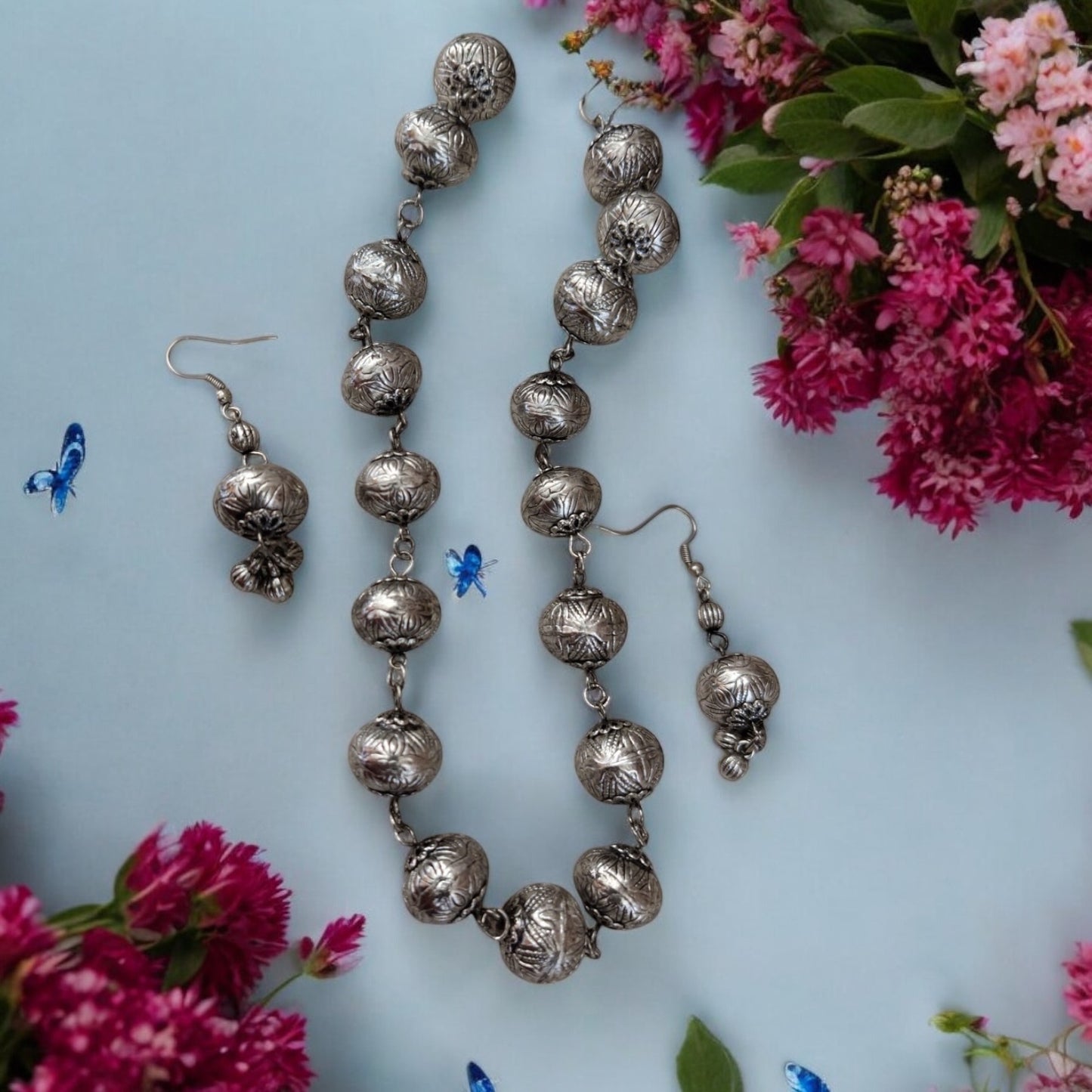 92999-NSO Classic Necklace With Oxidised Plating-Silver