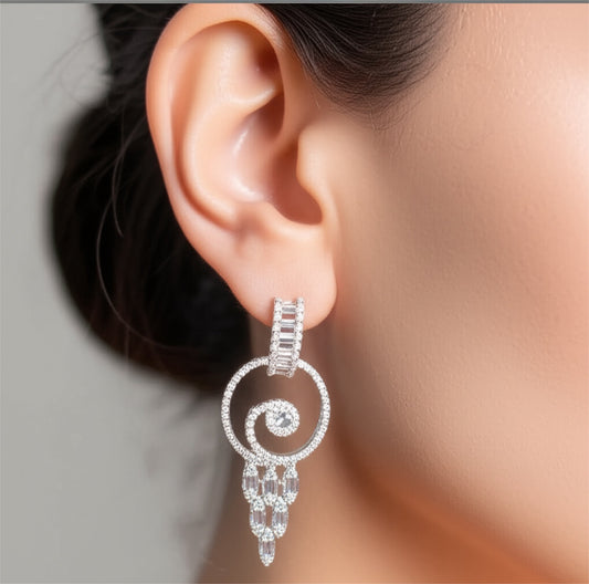 435020 Earring With Rhodium Plating-Silver