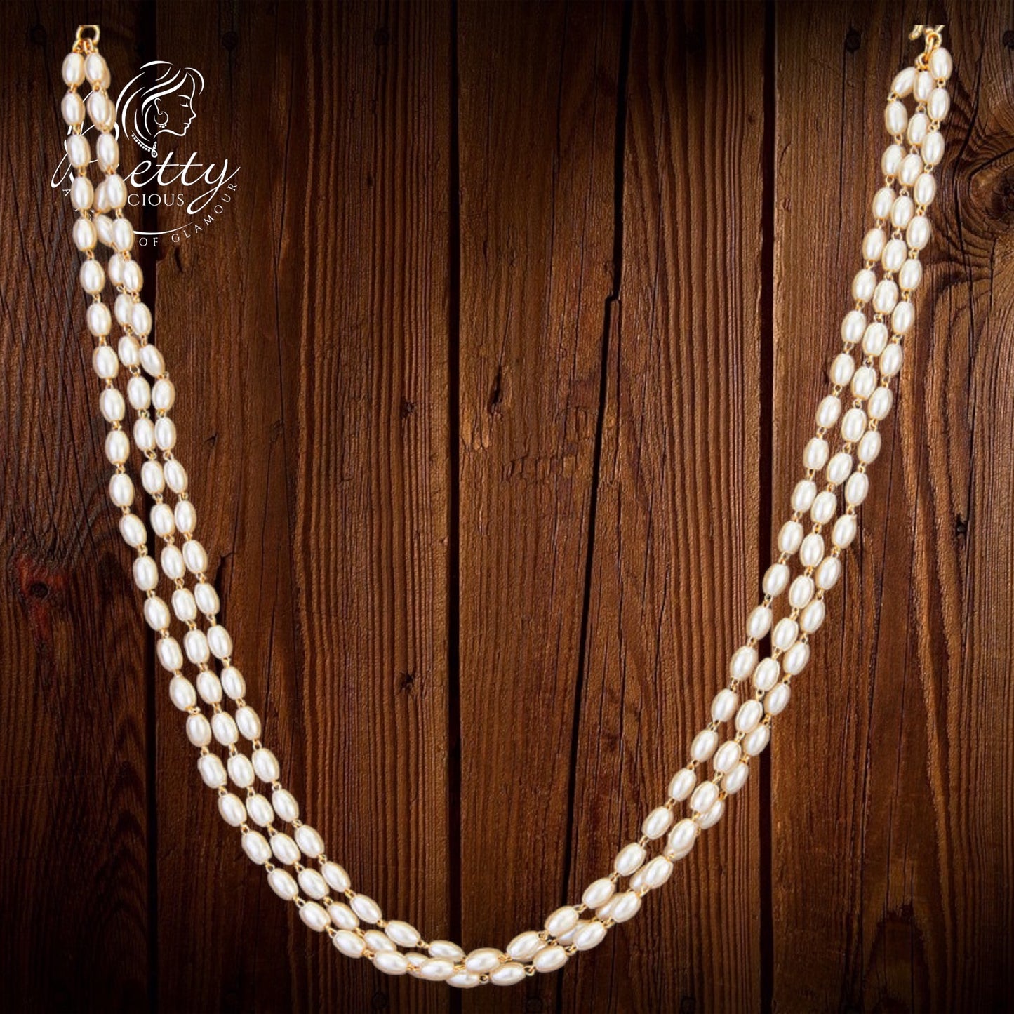 424658 Cubic Zirconia Delicate Mala With Gold Plating