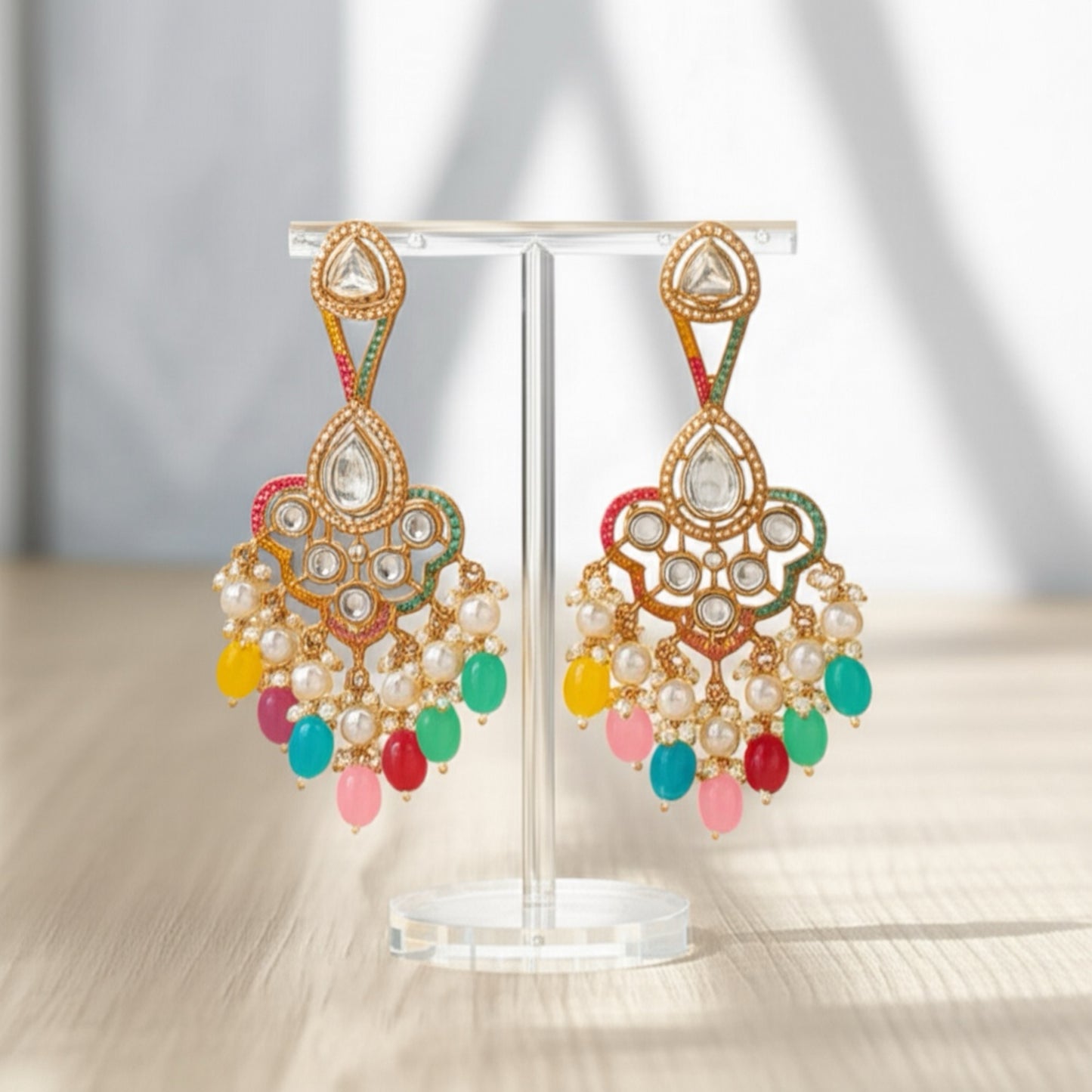 111897-Indo Western (Kundan) Earring-Multi