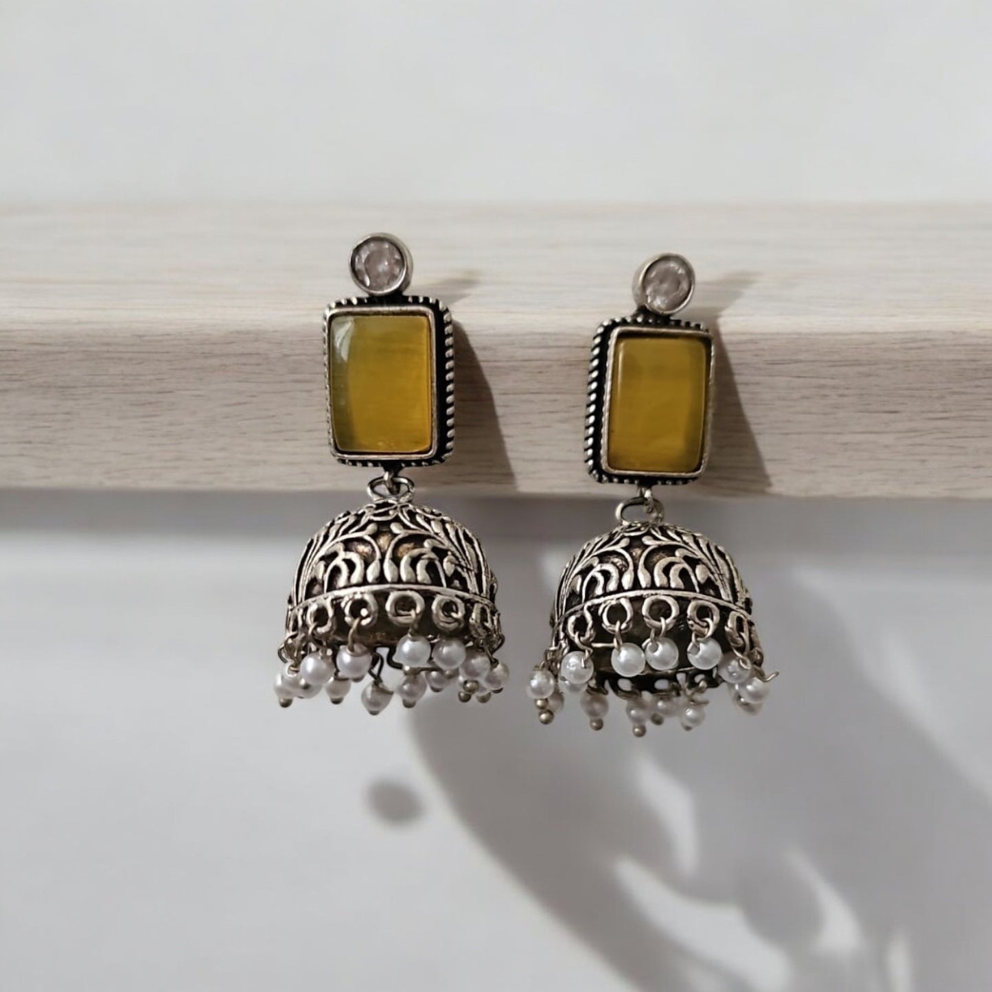 805828 Pretty Precious Fashion Oxidised Silver Stylish Party Wear Earrings for Women and Girls