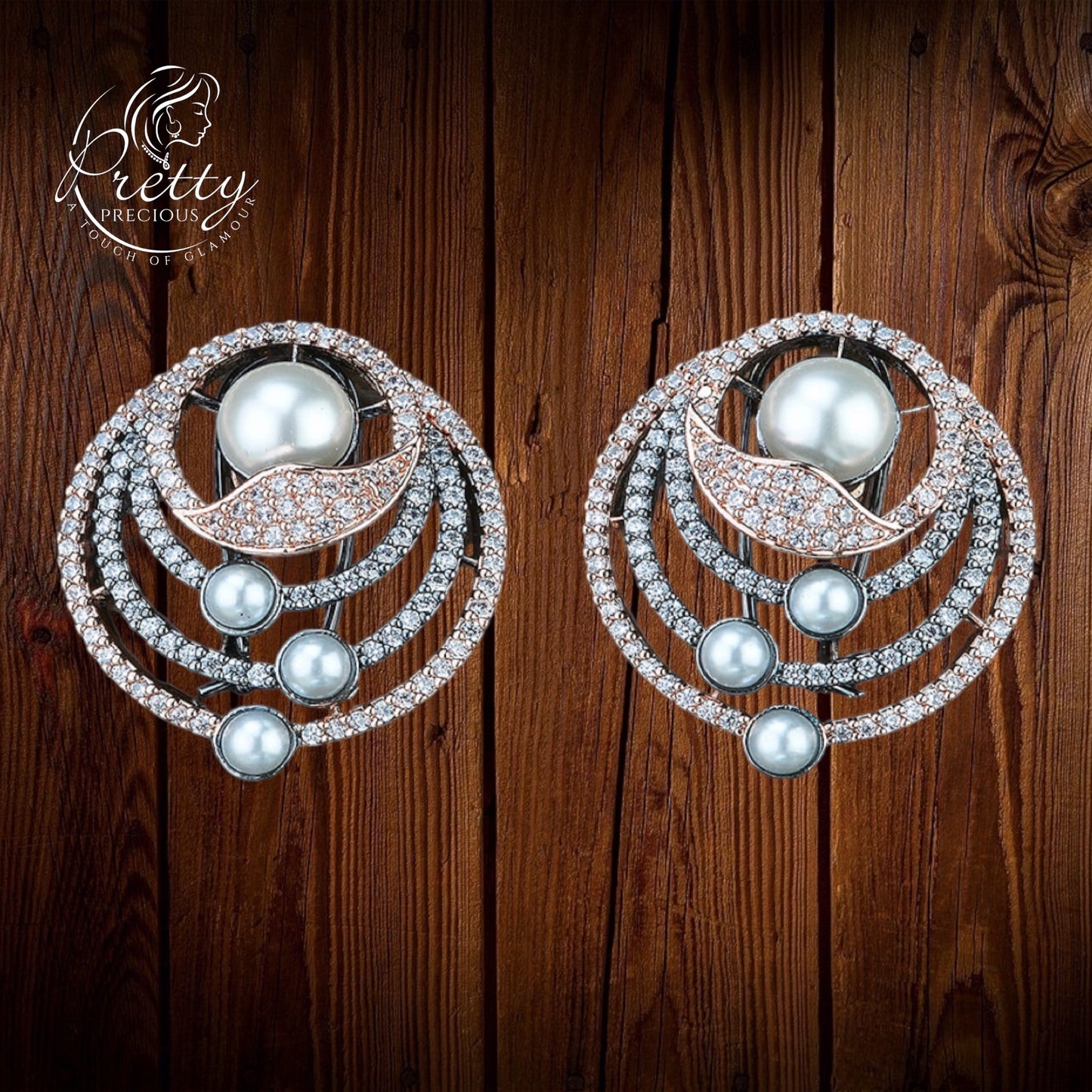 420865 Cz Tops With Black Rose Plating