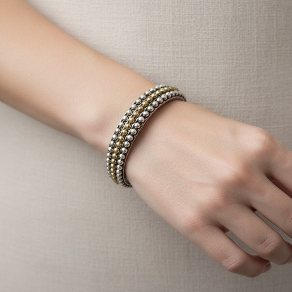 94409-KDO Classic Kada With Oxidized Plating- Design 2