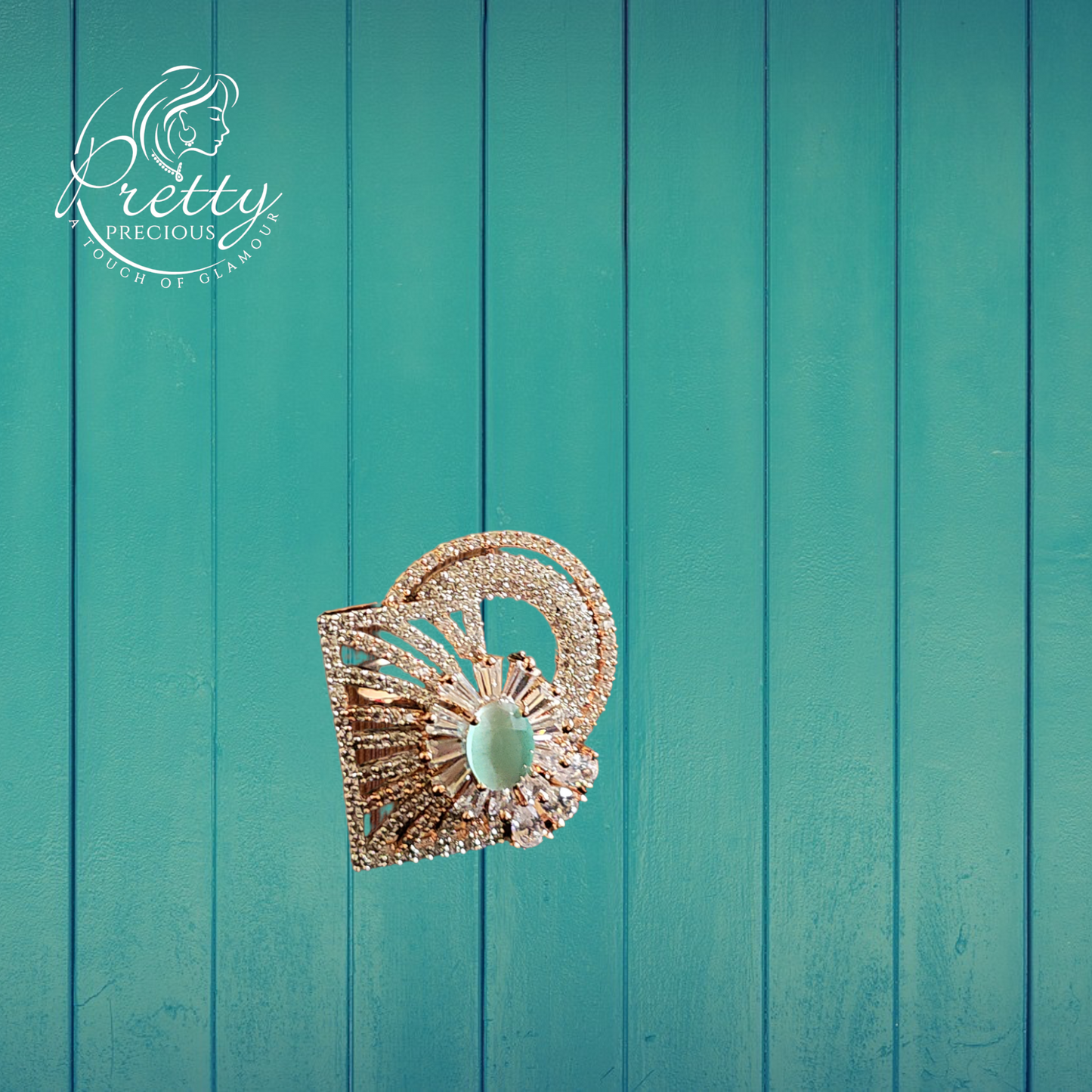 413185 American Diamond Adjustable Ring