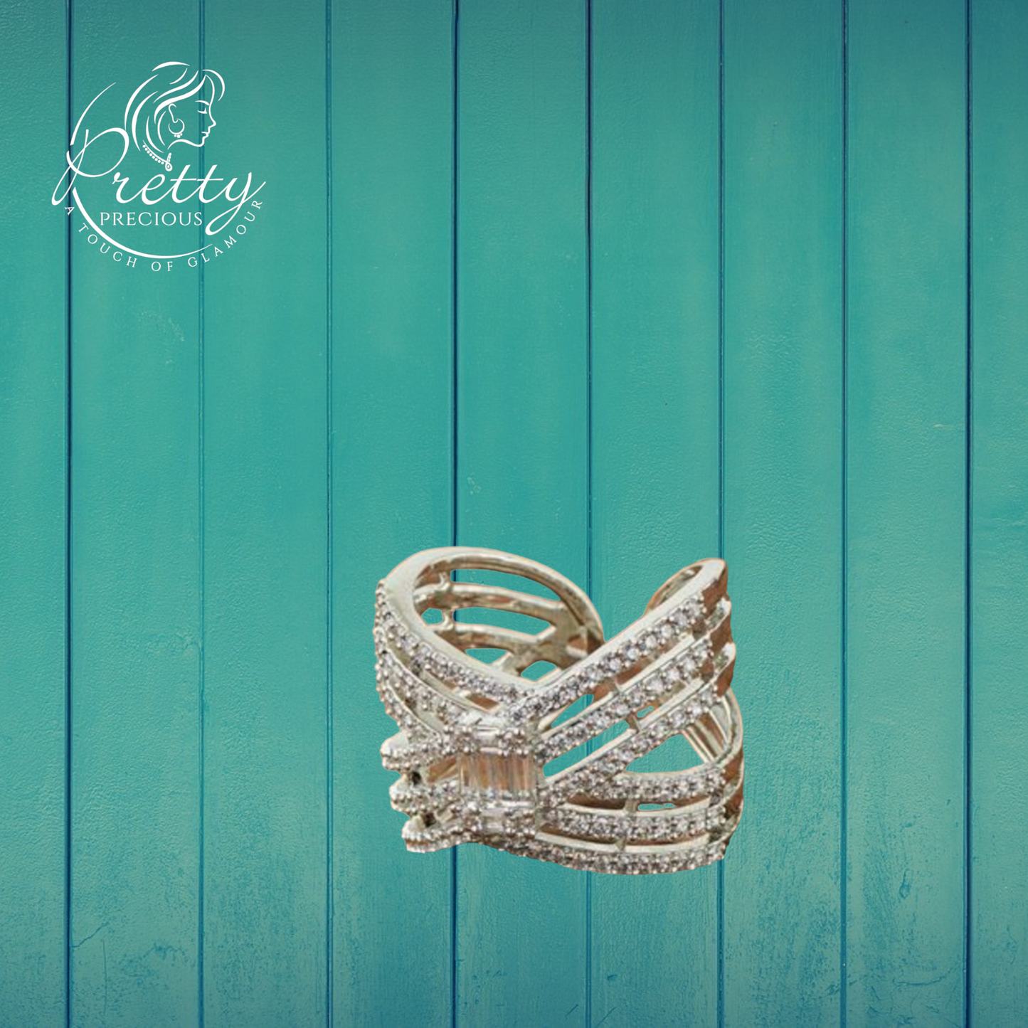 416688 Cz Classic Ring With Rhodium Plating