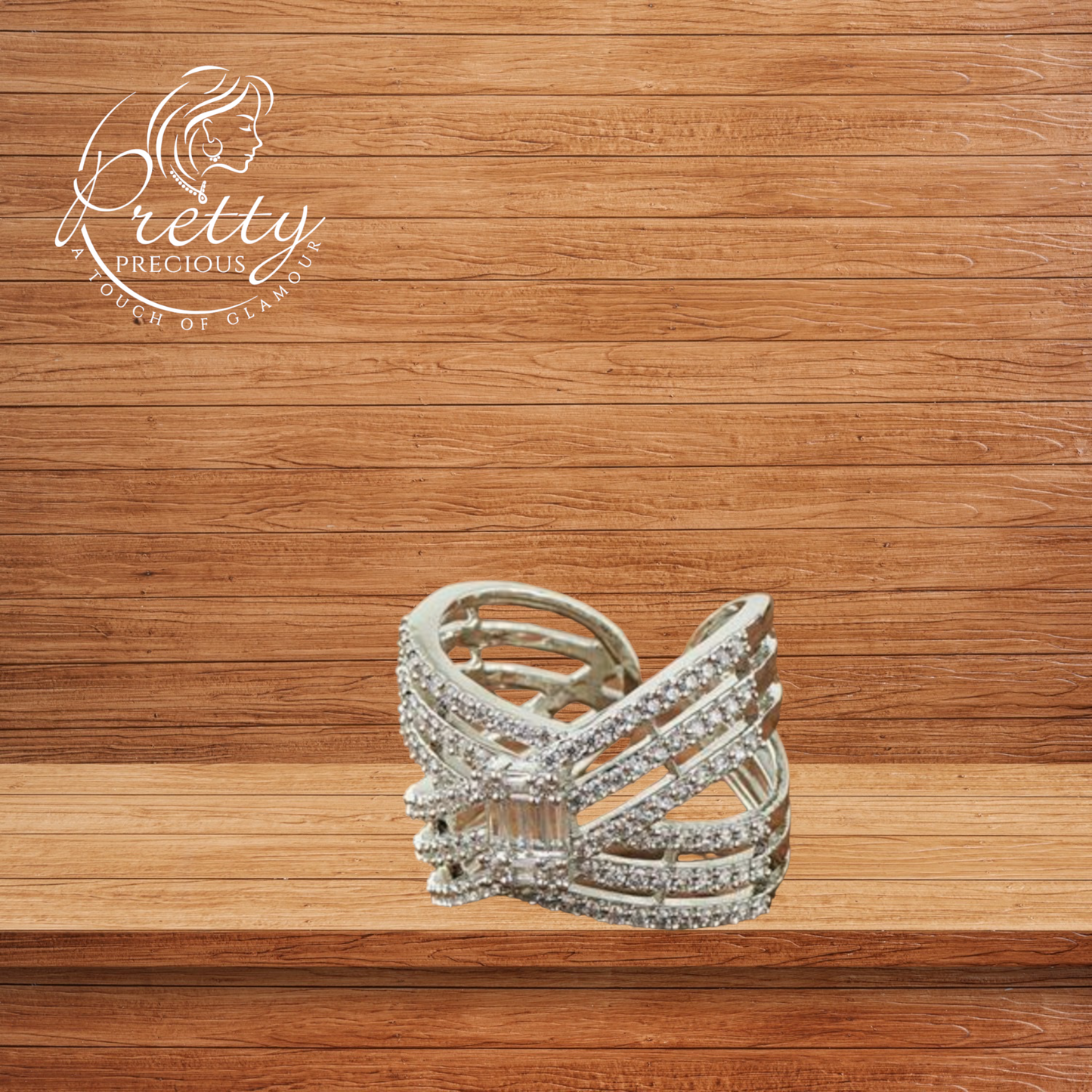 416688 Cz Classic Ring With Rhodium Plating