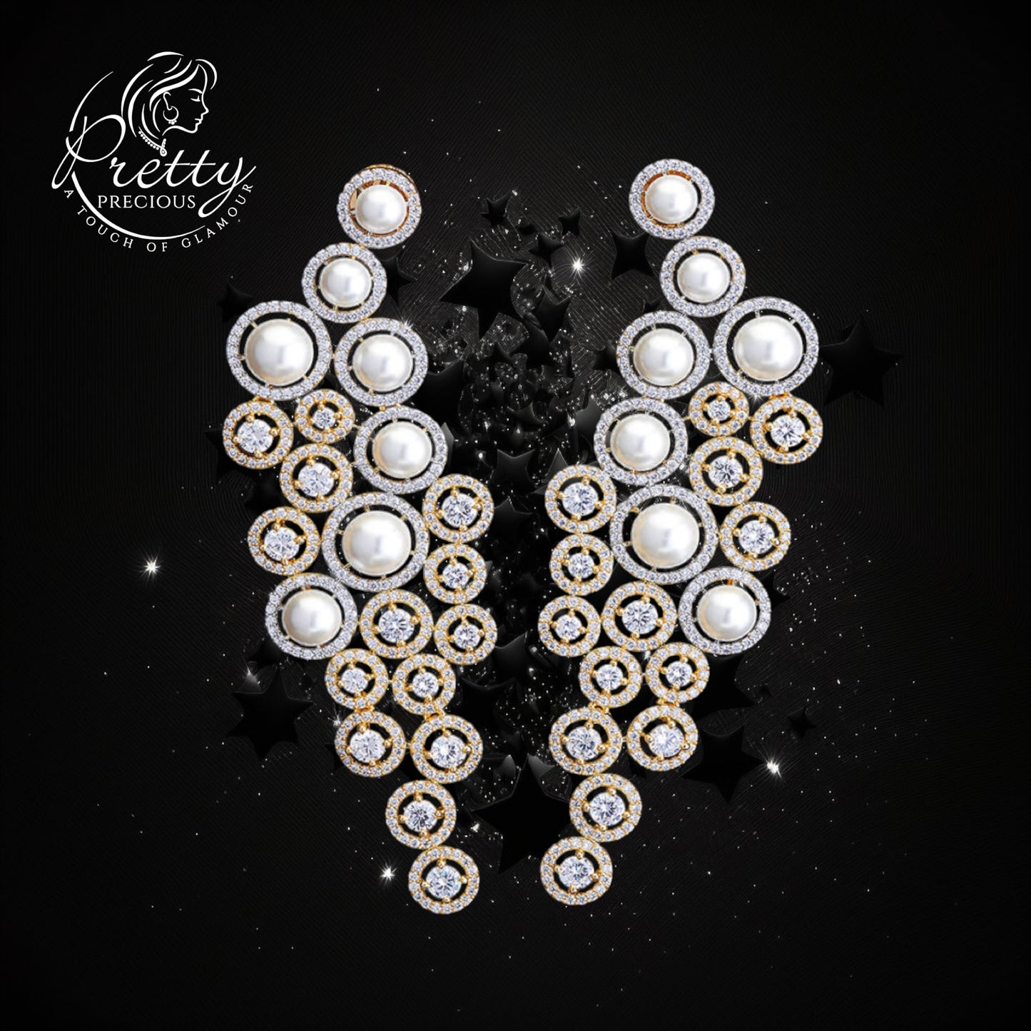 426577 American Diamond Long Earring