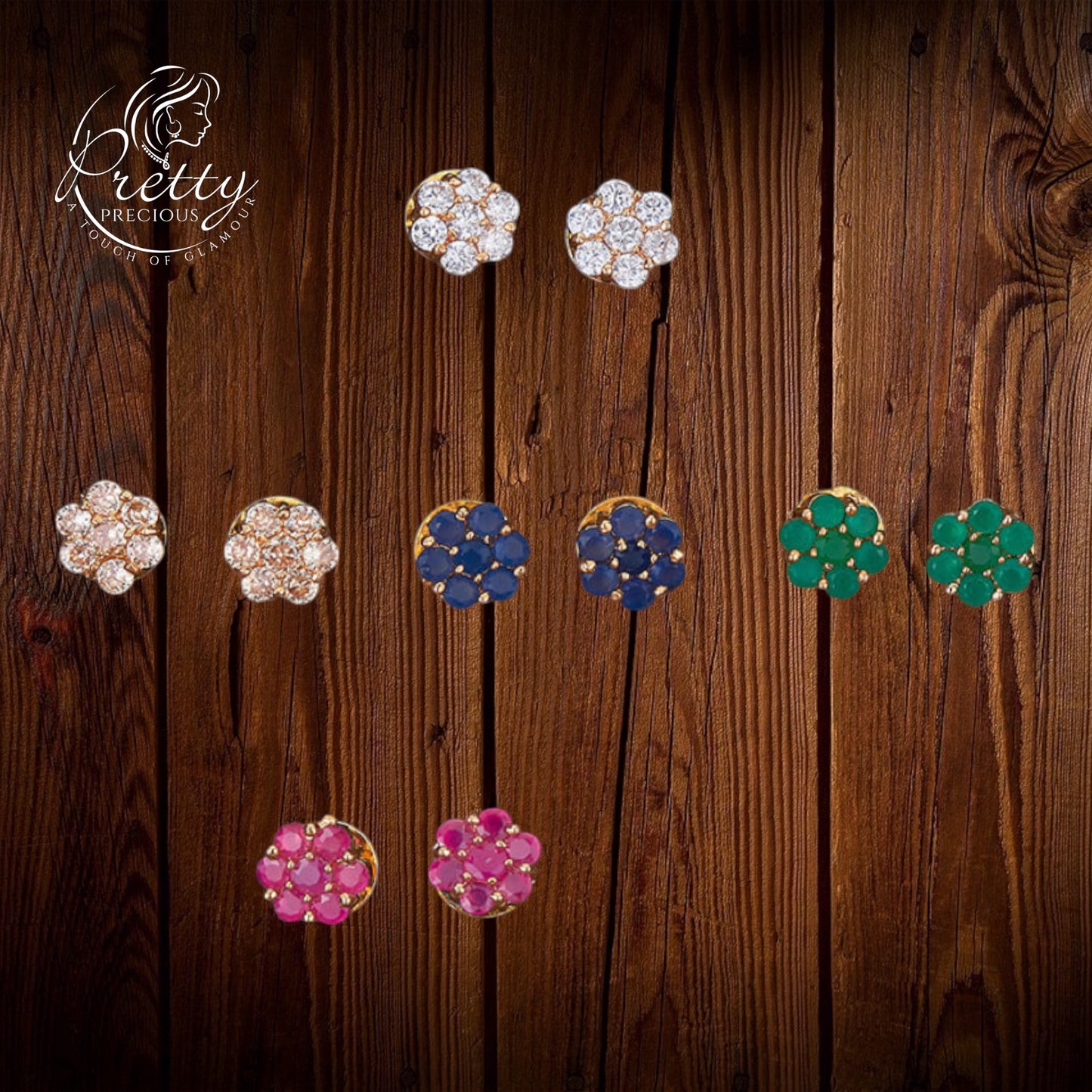 427472 Cubic Zirconia Delicate Tops With Gold Plating