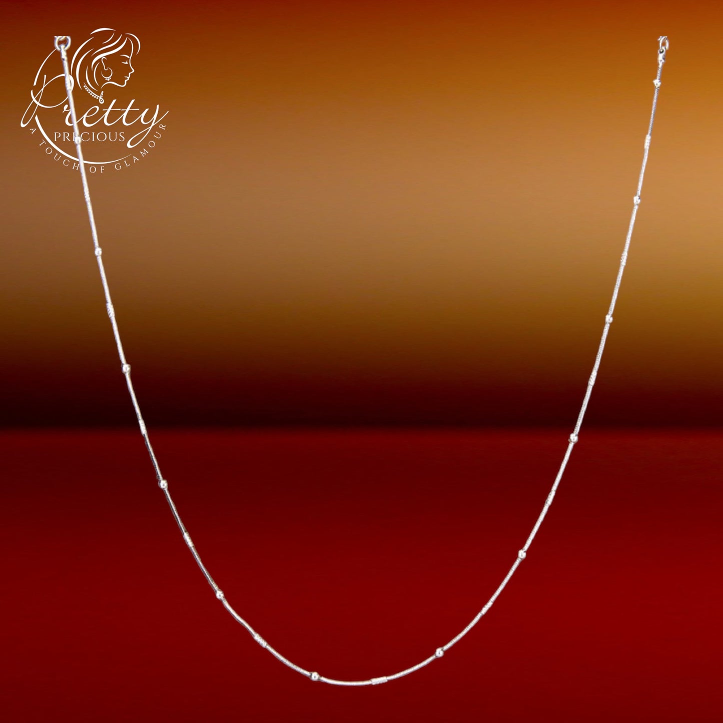 425294 Cz Delicate Chain With Rhodium Plating