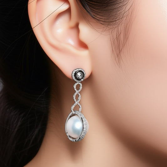 435180 Earring With Rhodium Plating-Silver