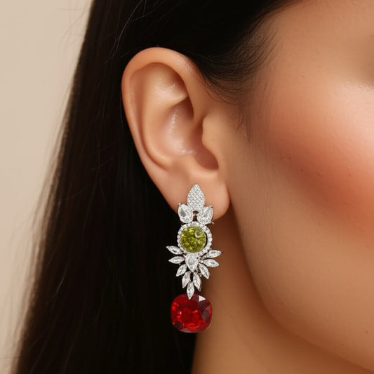 96509-ER Earring With Gold/Rhodium Plating