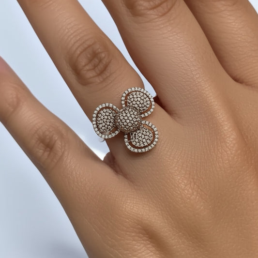 92409-RN Cz Adjustable Ring Mehndi Tone