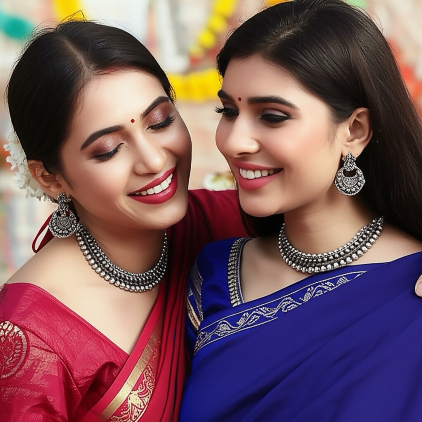 801215 Classic Necklace With Oxidised Plating