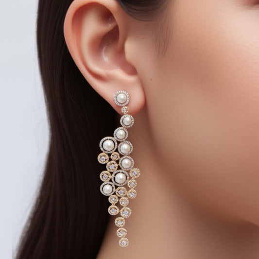 426577 American Diamond Long Earring