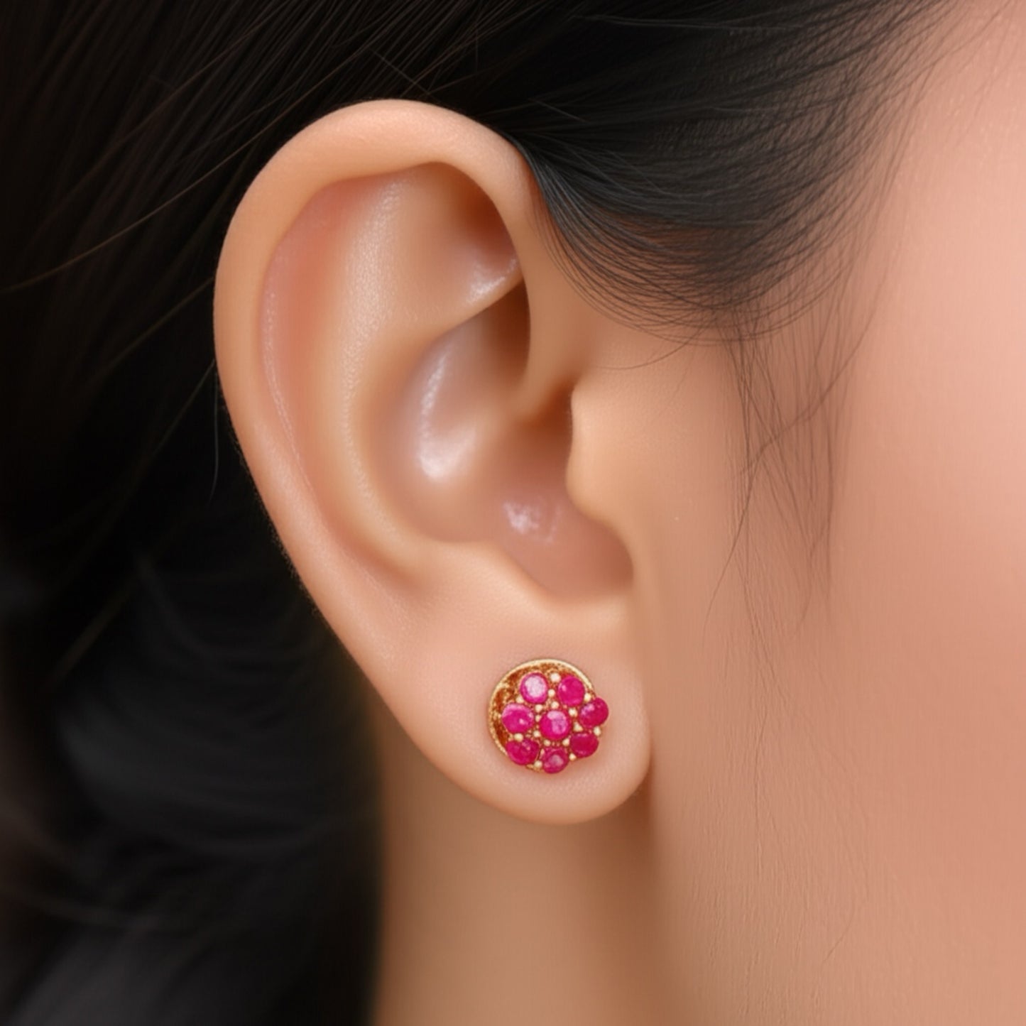 427472 Cubic Zirconia Delicate Tops With Gold Plating