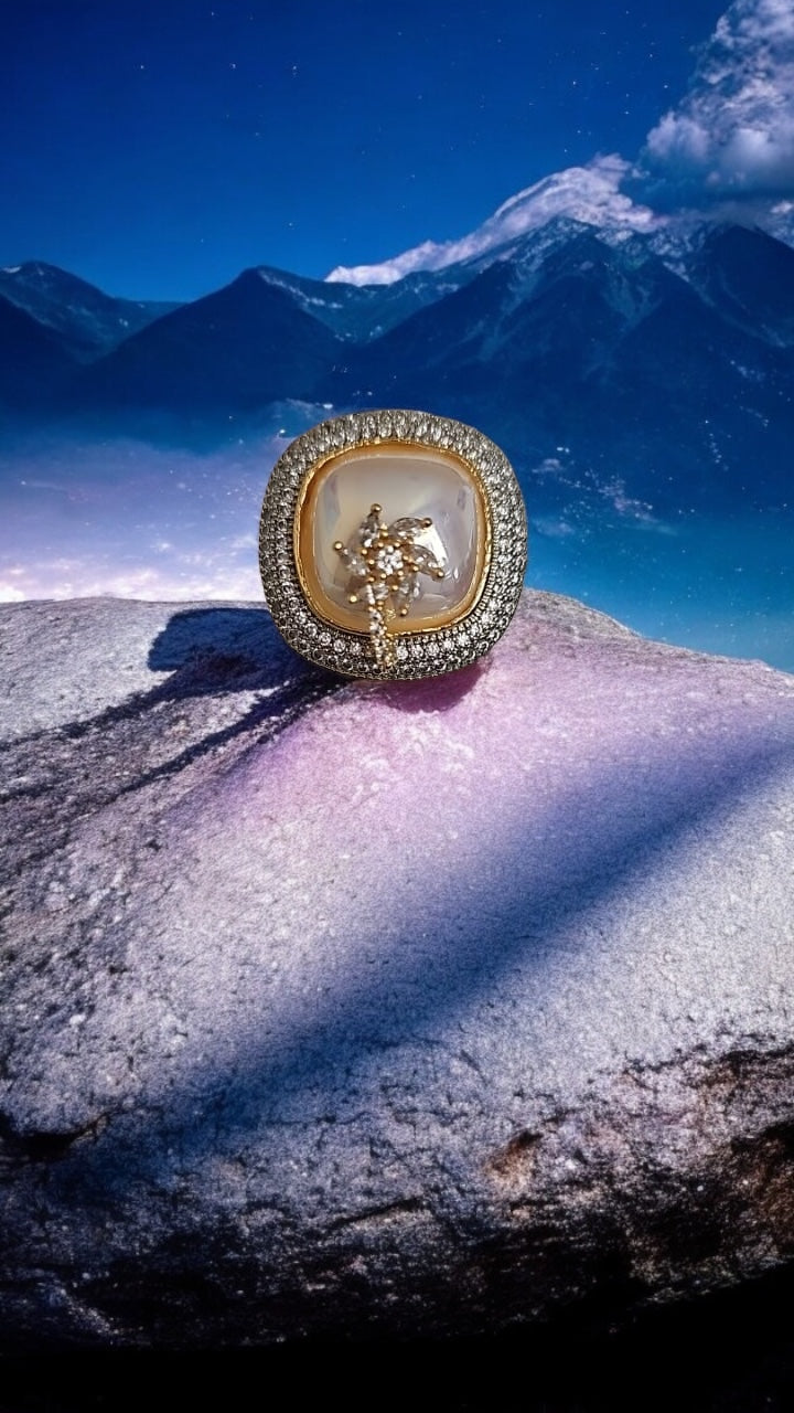 91859 RN Cz Adjustable Ring Moti