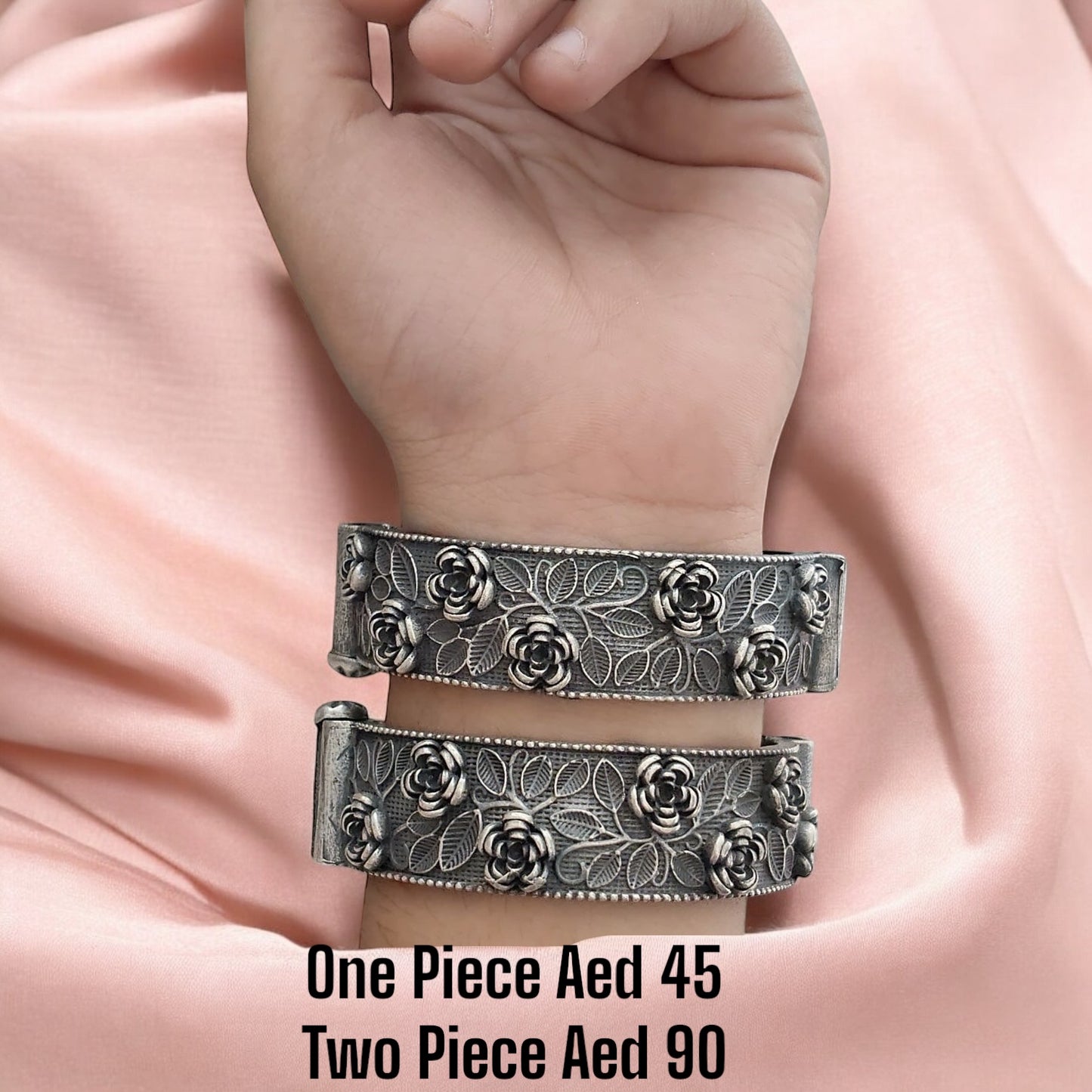 94509-KDO Classic Kada With Oxidised Plating-Design 1