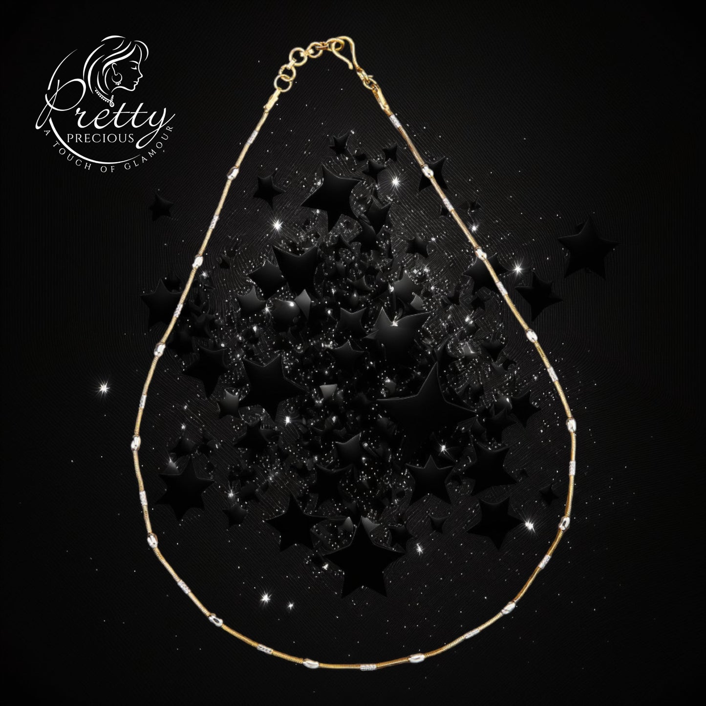 417986 Cz Delicate Chain With 2 Tone Plating