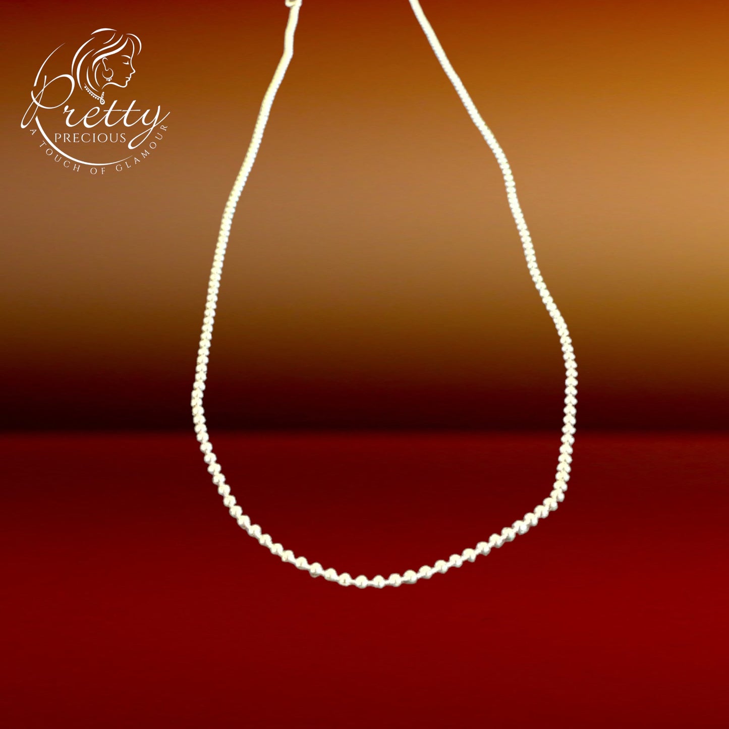 422727 Cz Delicate Chain With Rhodium Plating