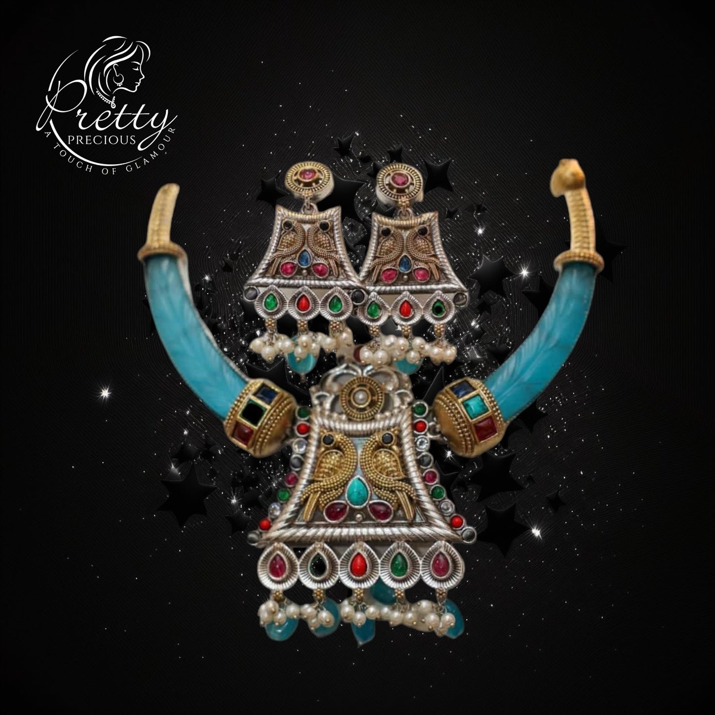 804146 Traditional Hasli-style Necklace With Oxidised Plating