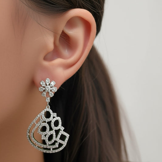 436317 Earring With Gold/Rhodium Plating