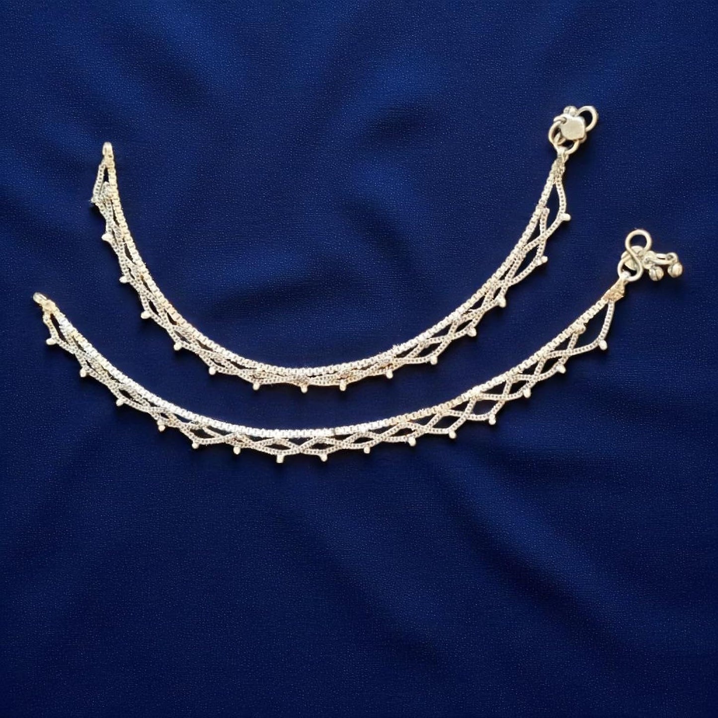 91999-ANO Classic Anklet With Oxidized Plating-Design 4