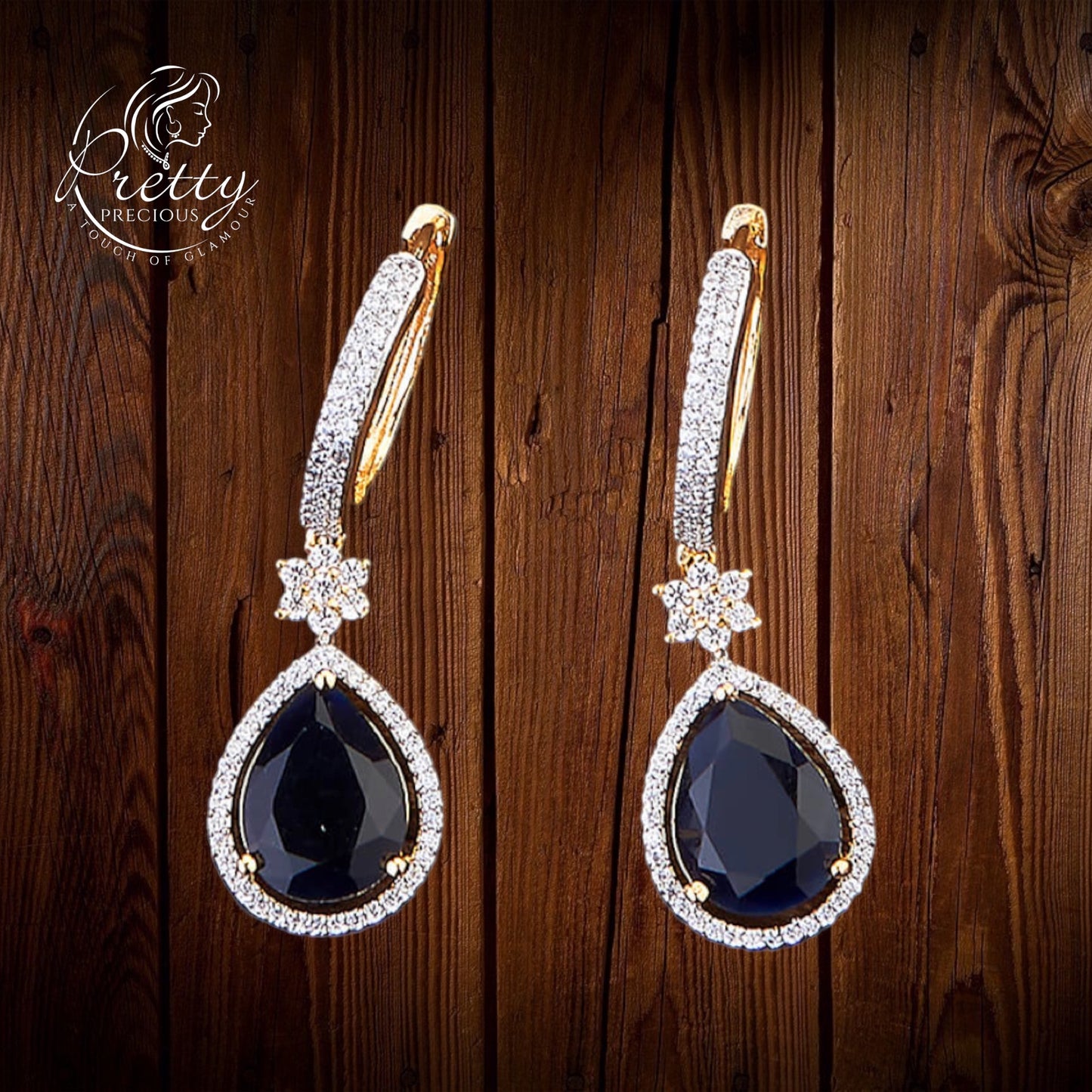 424598 Cubic Zirconia Classic Bali With 2 Tone Plating