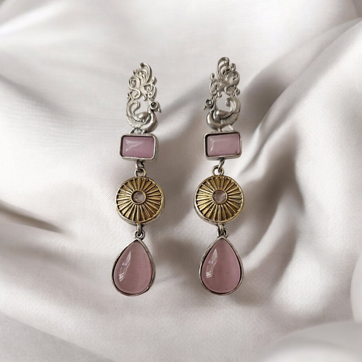 808921 Pretty Precious Fashion Oxidised Silver Stylish Party Wear Earrings for Women and Girls