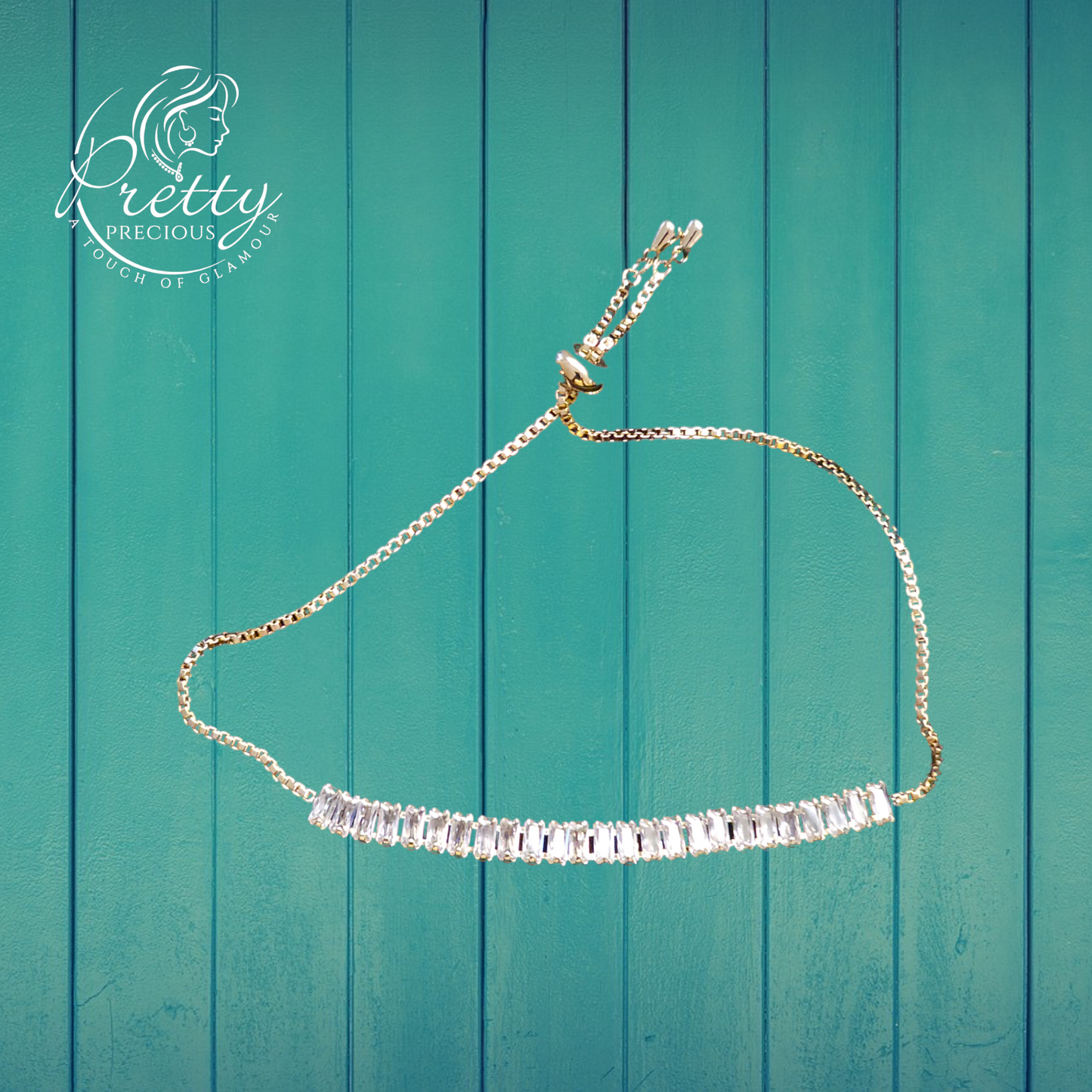 92159BR Cubic Zirconia Adjustable Bracelet