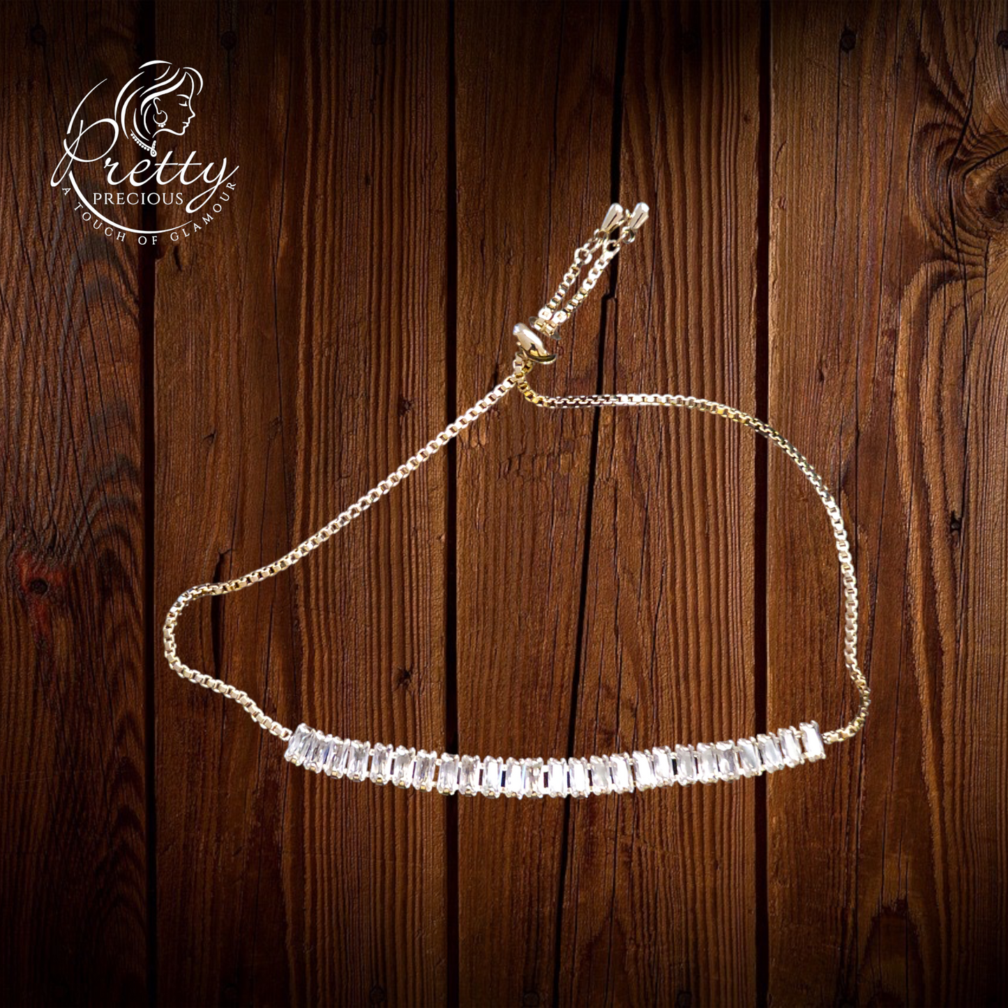 92159BR Cubic Zirconia Adjustable Bracelet