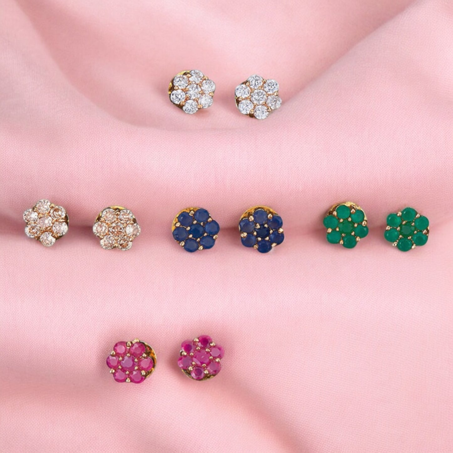 427472 Cubic Zirconia Delicate Tops With Gold Plating