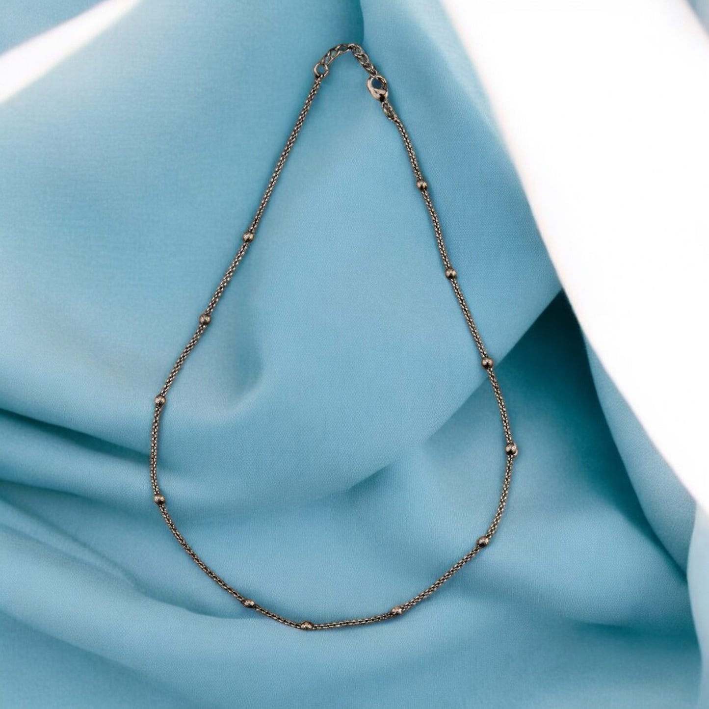 418230 Cz Delicate Chain With Black Plating