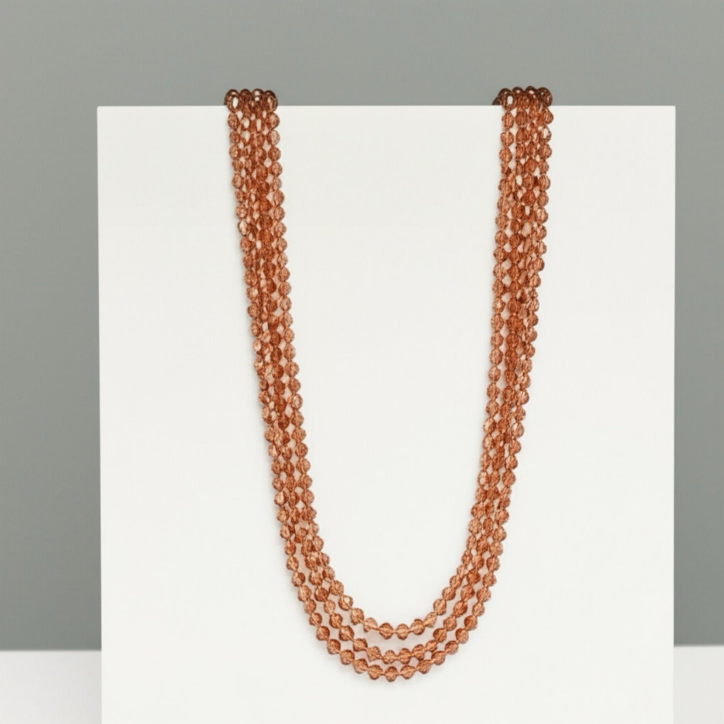 428638 Cz 3 Line Necklace With Gold Plating