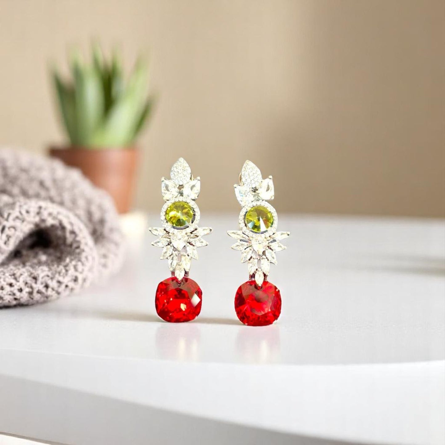 96509-ER Earring With Gold/Rhodium Plating