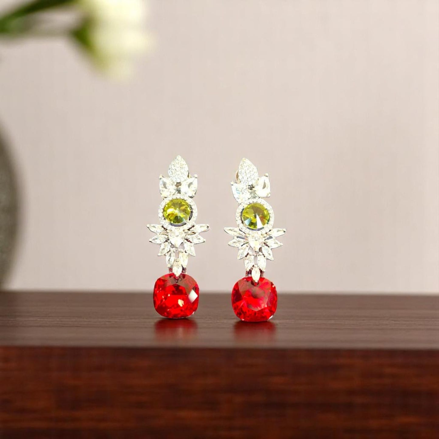 96509-ER Earring With Gold/Rhodium Plating