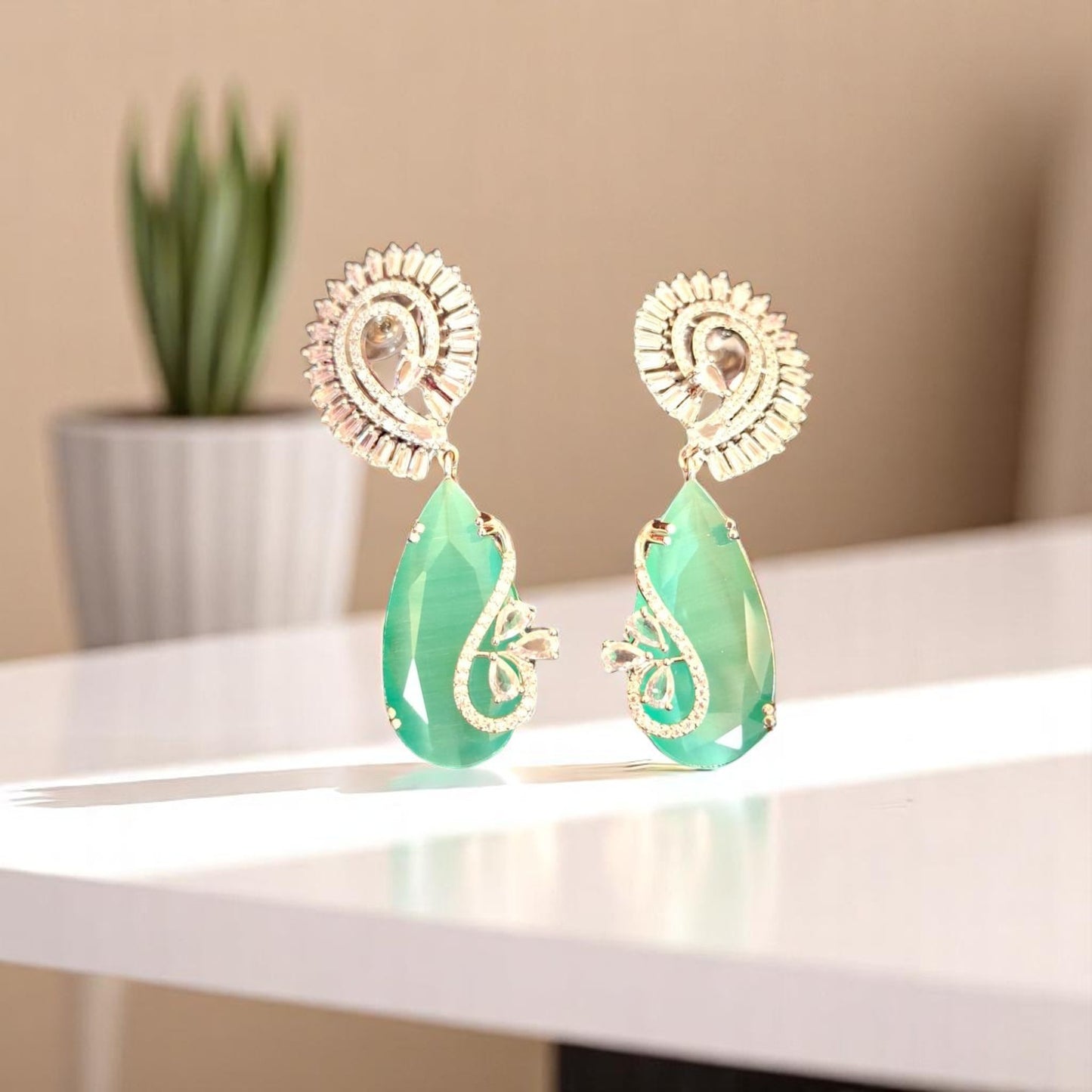 97509-ER Earring With Gold/Rhodium Plating