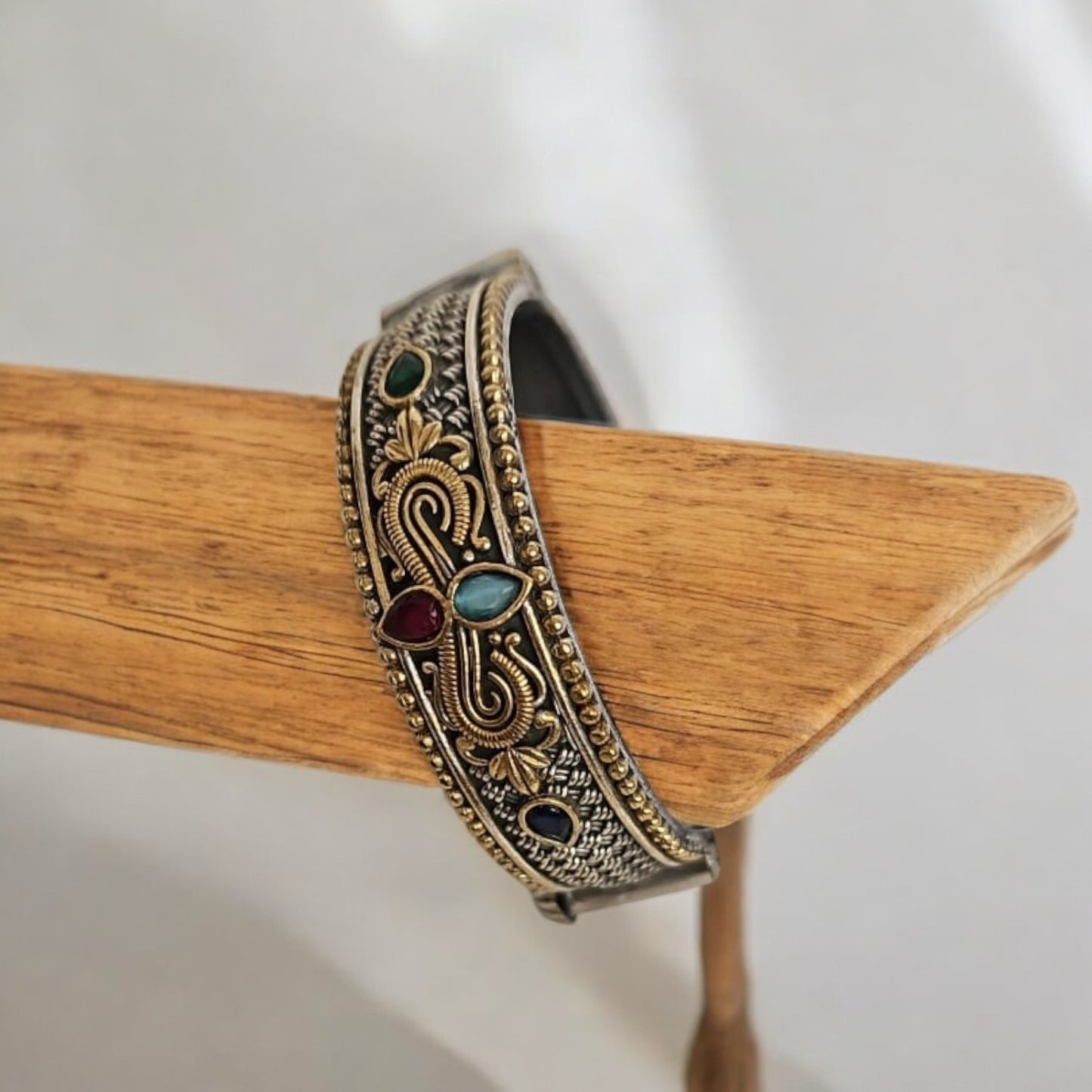 94339-KDO Classic Kada With Oxidized Plating- Design 1