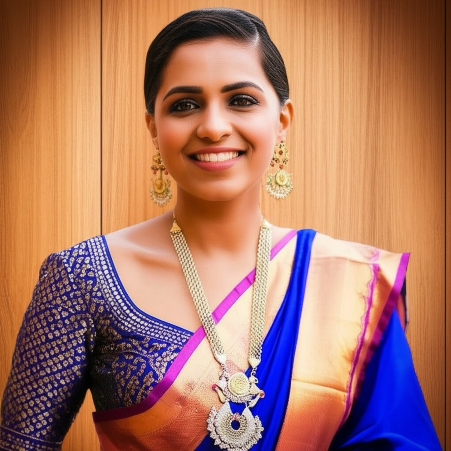 805147 Long Necklace With Oxidised Plating