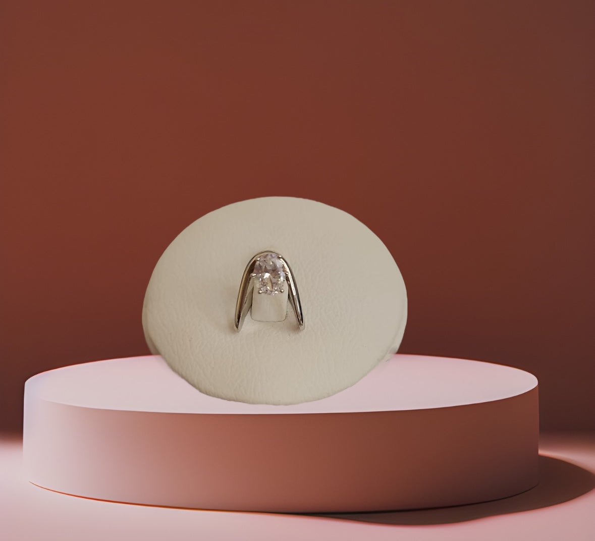 436918 Cz Adjustable Ring Silver