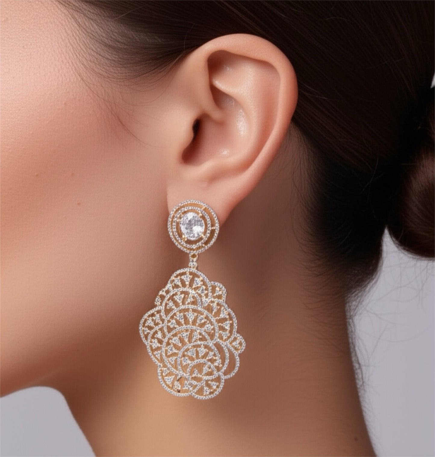 422162 American Diamond Classic Earring