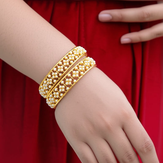 433871 Cz Bangles With Gold Plating-Size 2.6 (Moti)