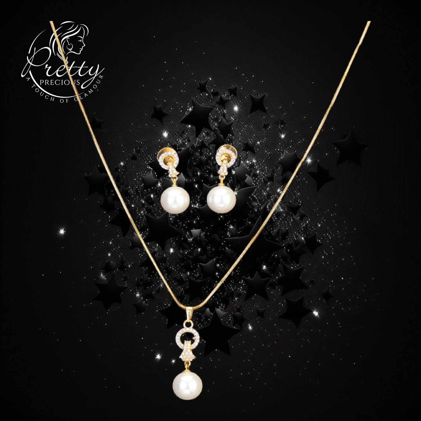 425249 Cz Moti Pendant Set