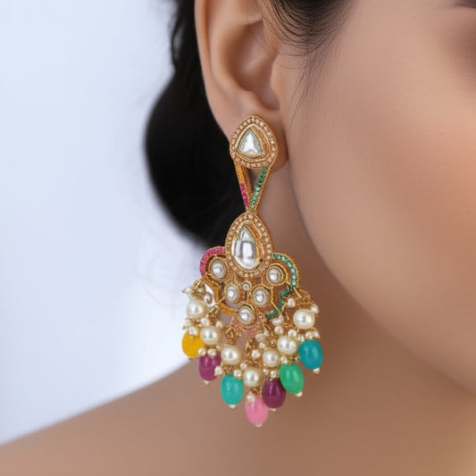 111897-Indo Western (Kundan) Earring-Multi