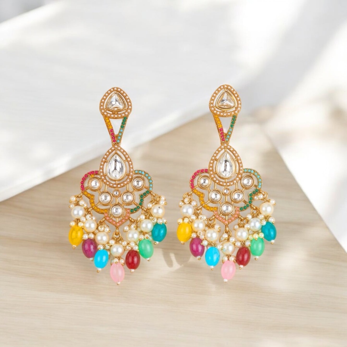 111897-Indo Western (Kundan) Earring-Multi
