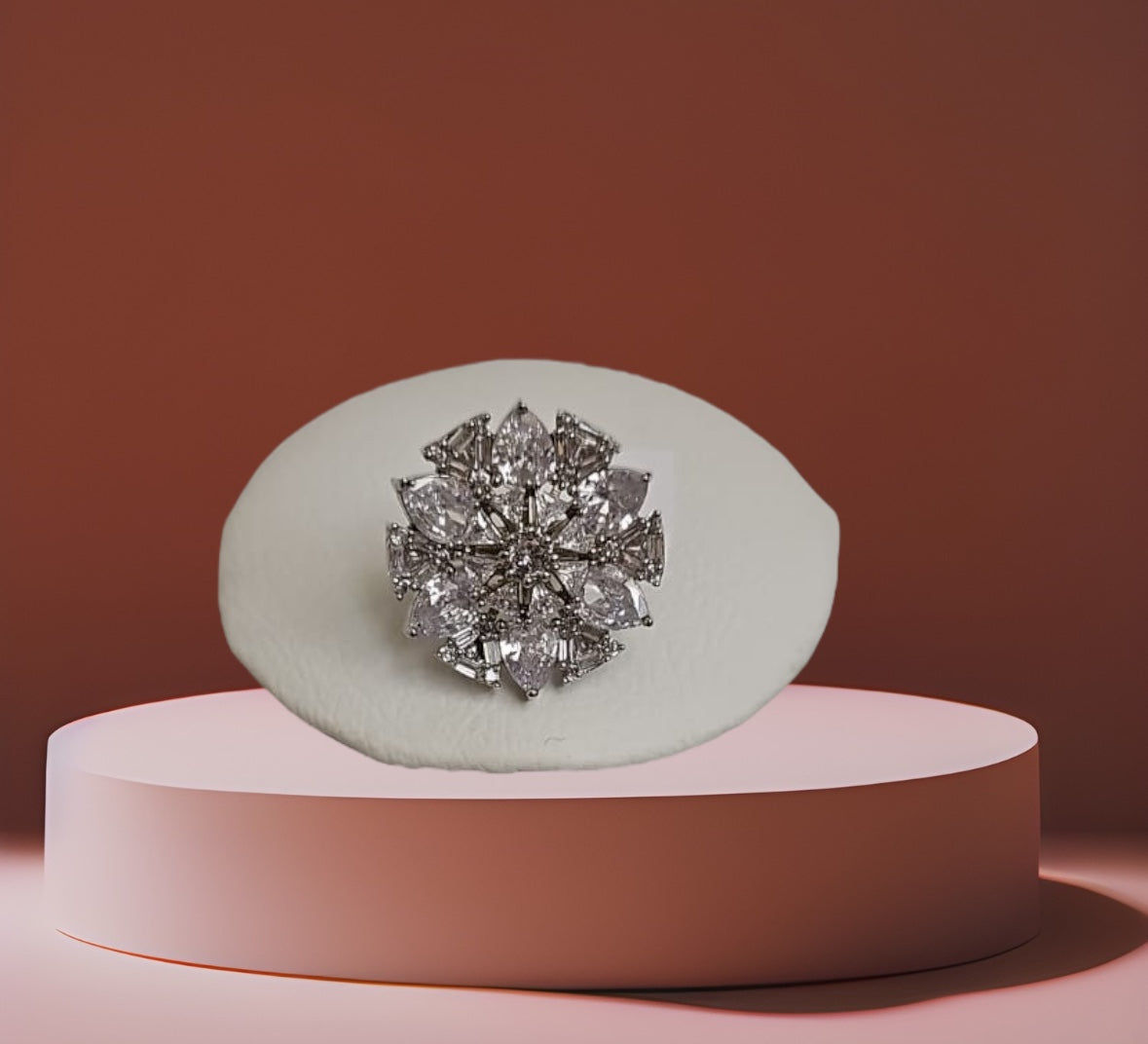 Ring250 Cz Adjustable Ring Silver