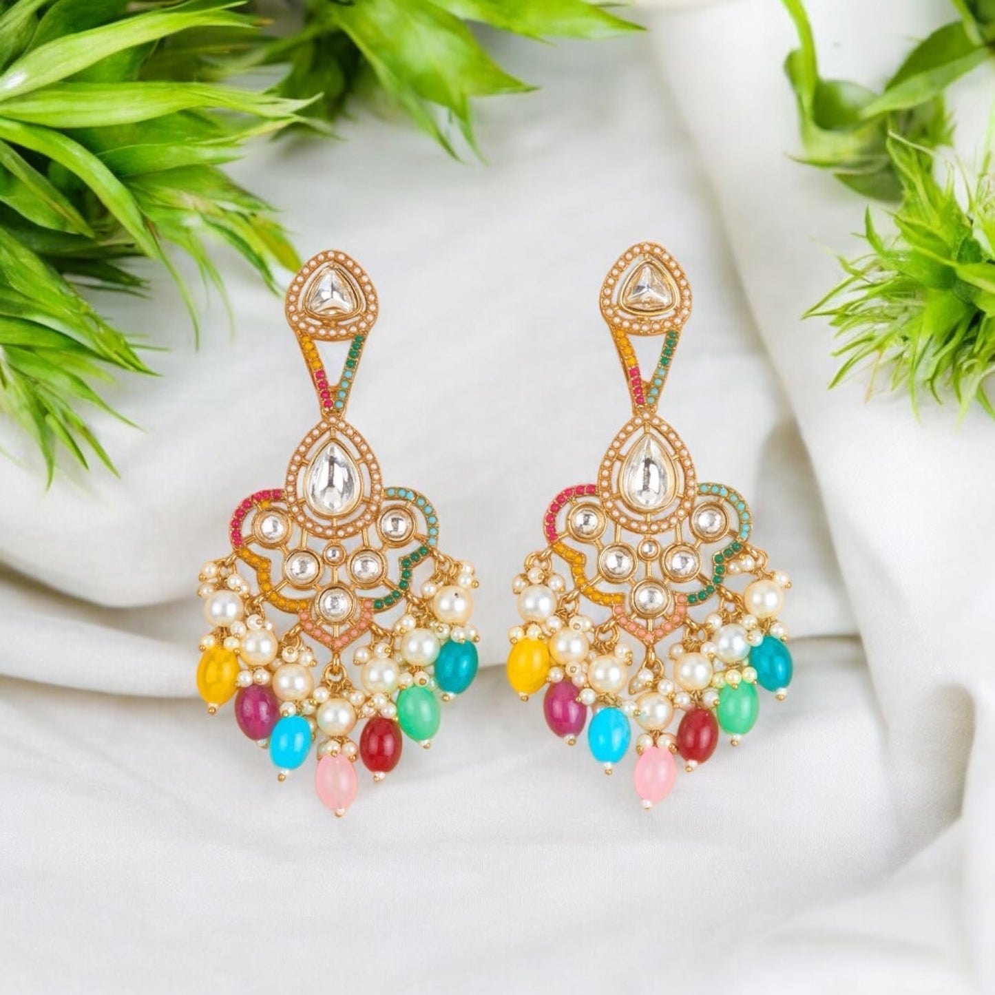 111897-Indo Western (Kundan) Earring-Multi