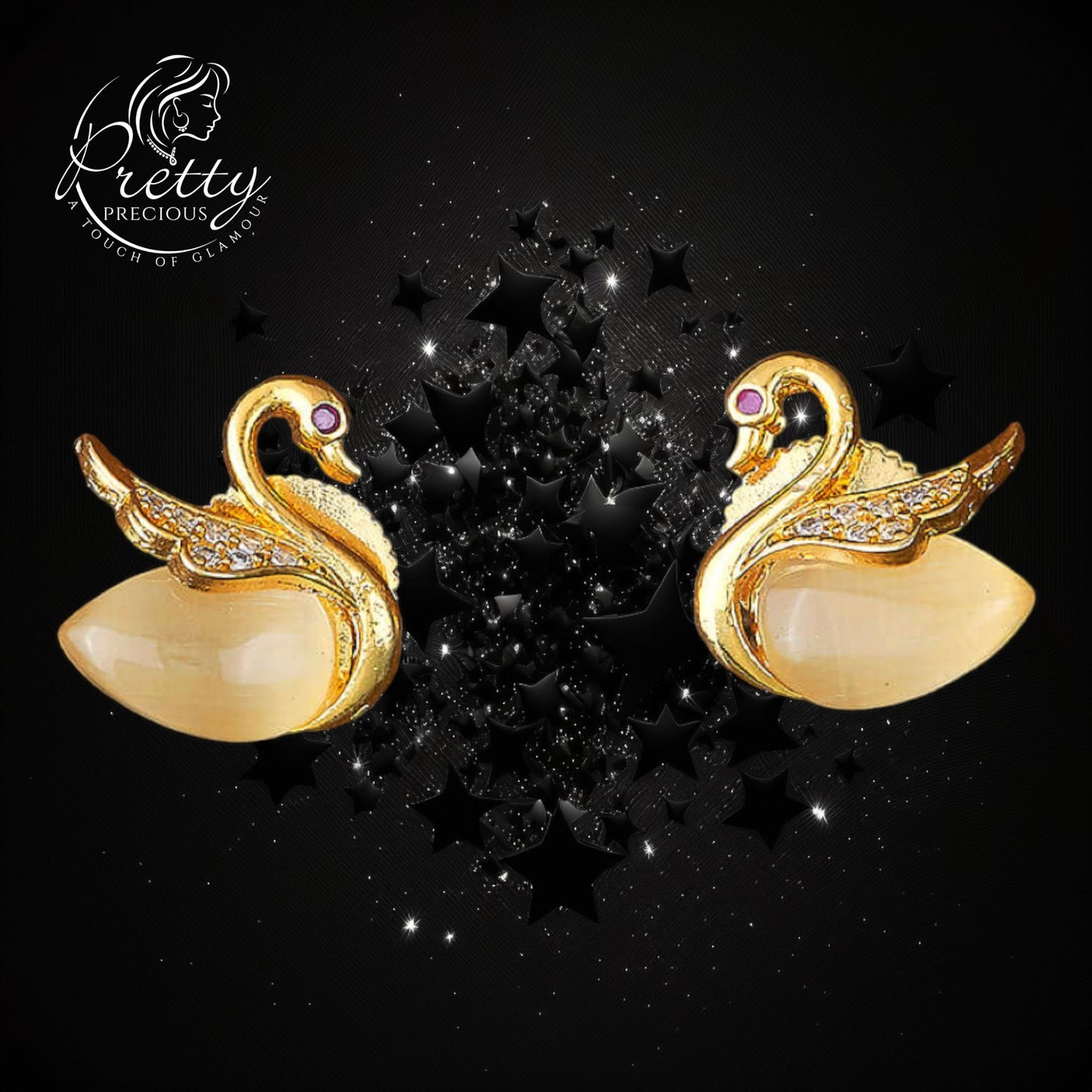 427050 Cz Delicate Tops With Gold Plating