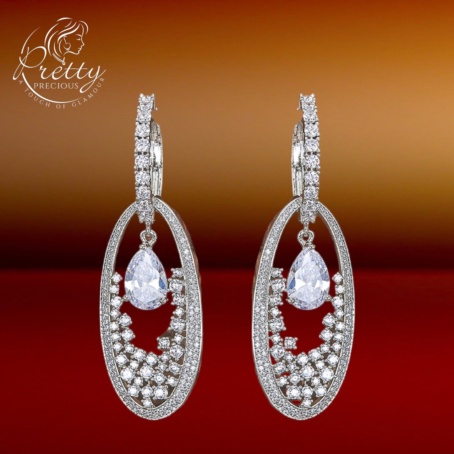 424946 Cubic Zirconia Classic Bali With Rhodium Plating